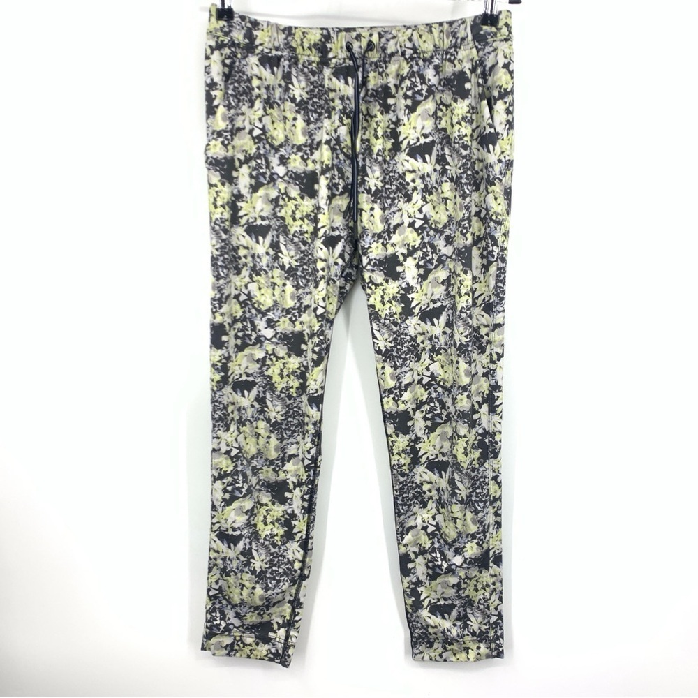 Lululemon Pants Women Size Medium 8 10 Jet Crop Luxtreme Ankle Black‎ Yellow